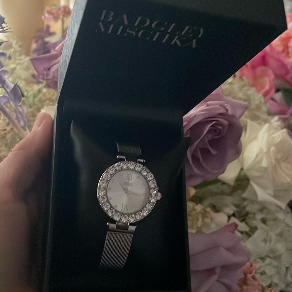 BADGLEY MISCHKA silver, and crystal watches